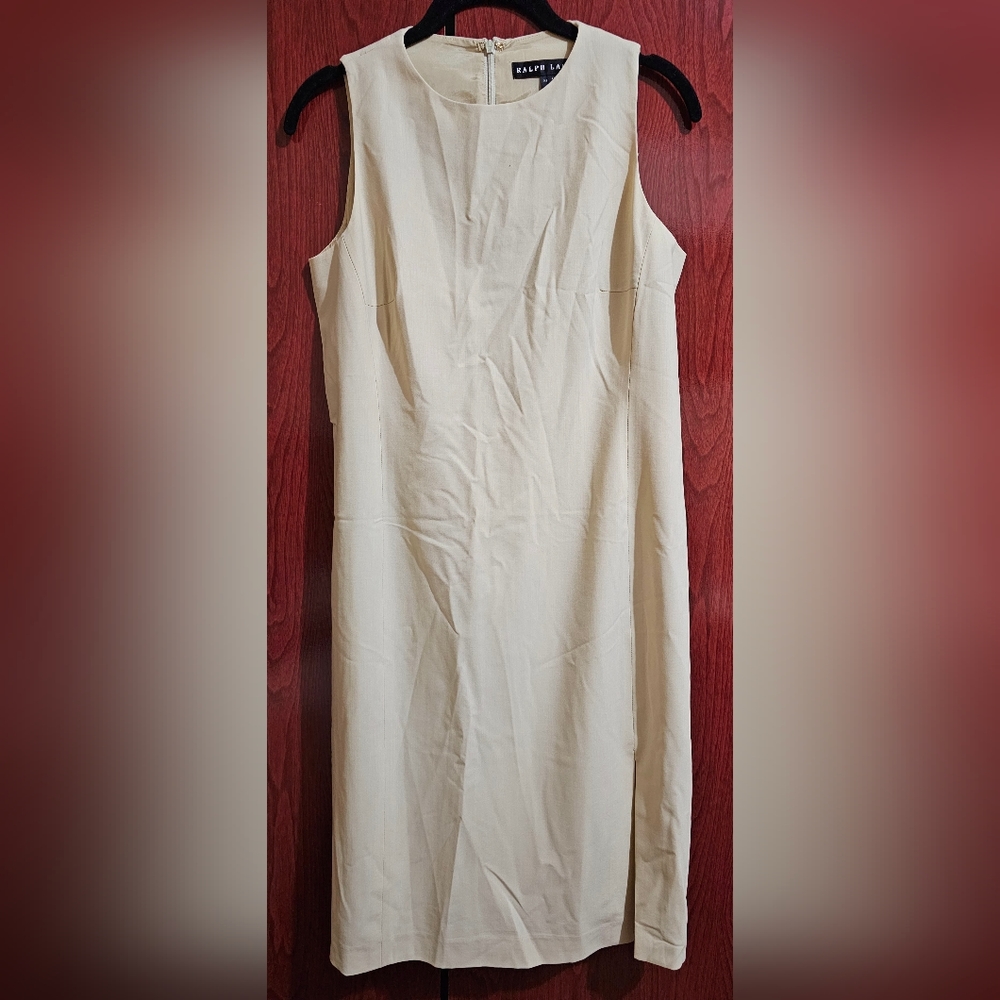 Ralph Lauren Beige Wool Dress